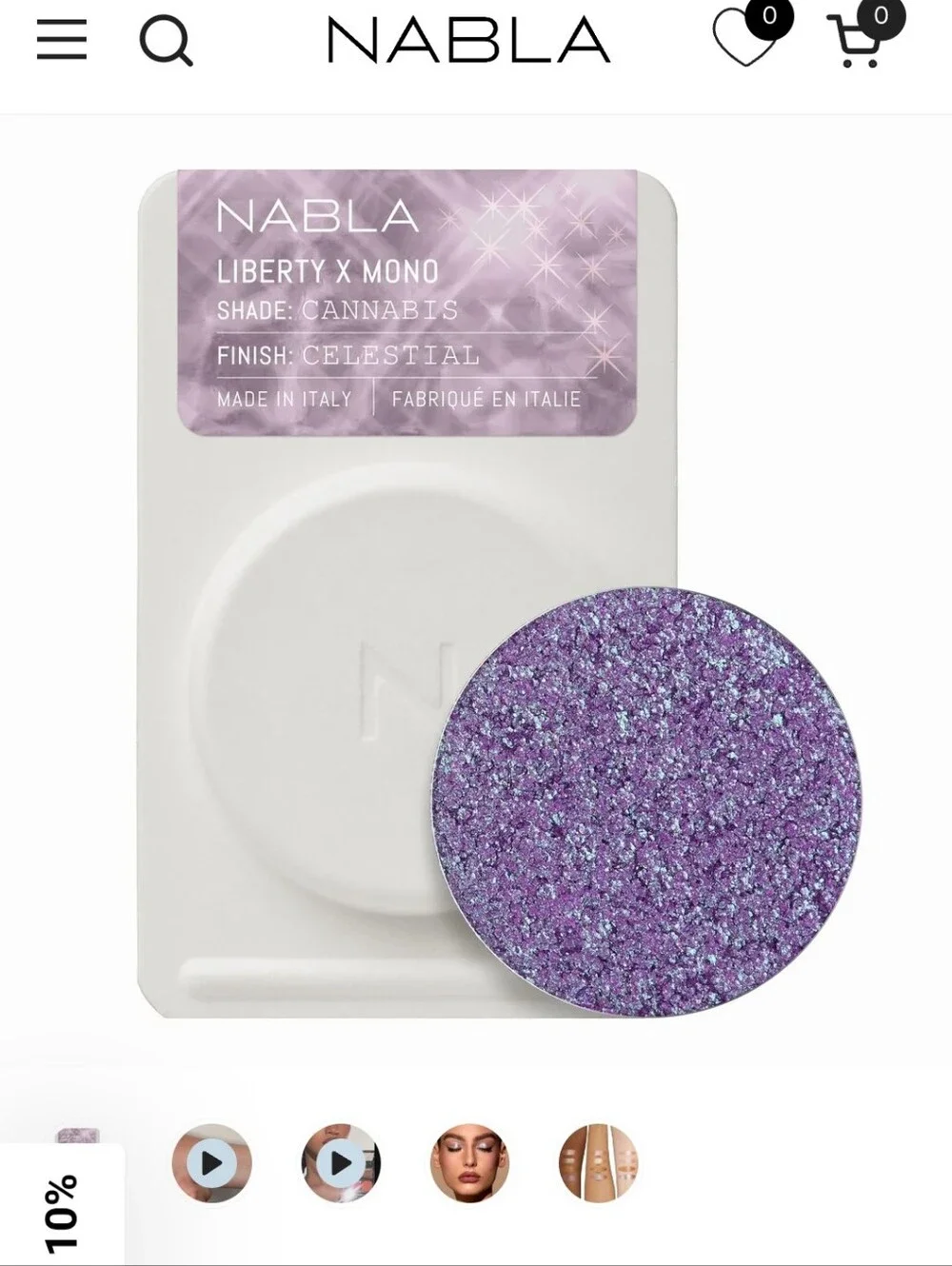 Nabla Single Eyeshadow Pans - Aromatic Notes (black) & Cannabis (pink)